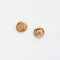 Spiral-shaped stud earrings in rose gold and diamond