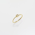 Τετράγωνο χρυσό δαχτυλίδι με διαμάντι princess-cut