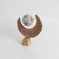 Globe and crescent moon