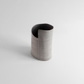 Minimal ceramic vase with a crackle-glazed surface