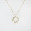 Elegant pendant in gold with freshwater pearls (medium size)