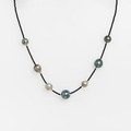 Elegant Necklace With Tahitian Pearls & Spinel