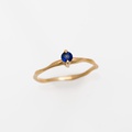 Gold Solitaire Ring With Sapphire