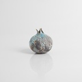 Textured ceramic pomegranate (turquoise, gray)