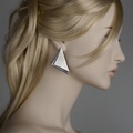 Triangular earrings in sterling silver