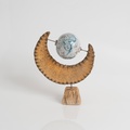 Globe and crescent moon