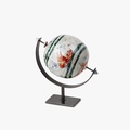 Ceramic globe with sailboat