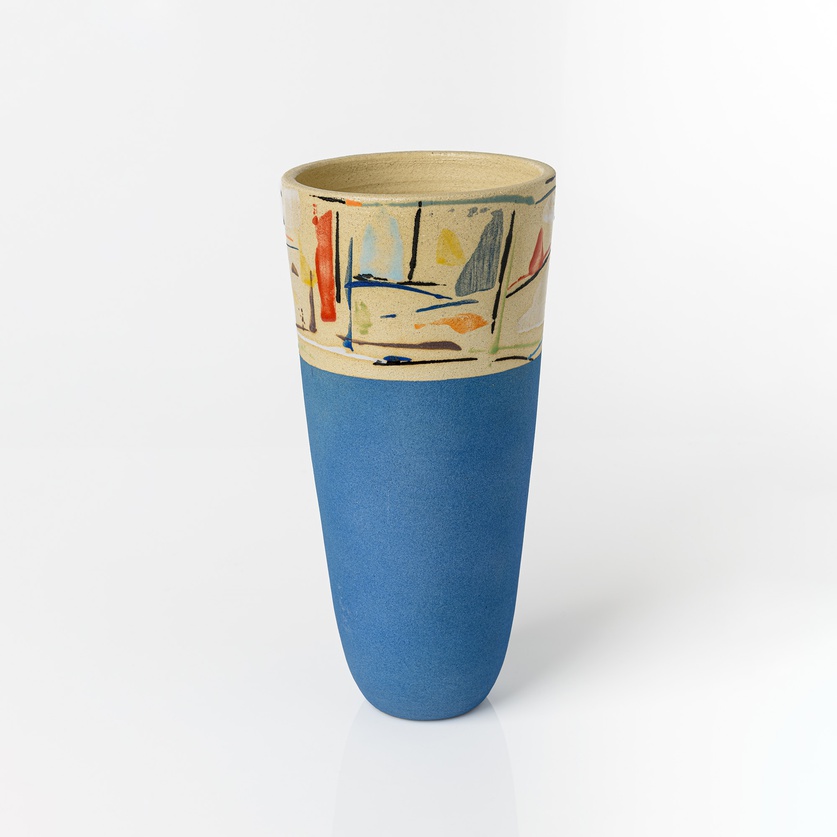 Light blue ceramic vase
