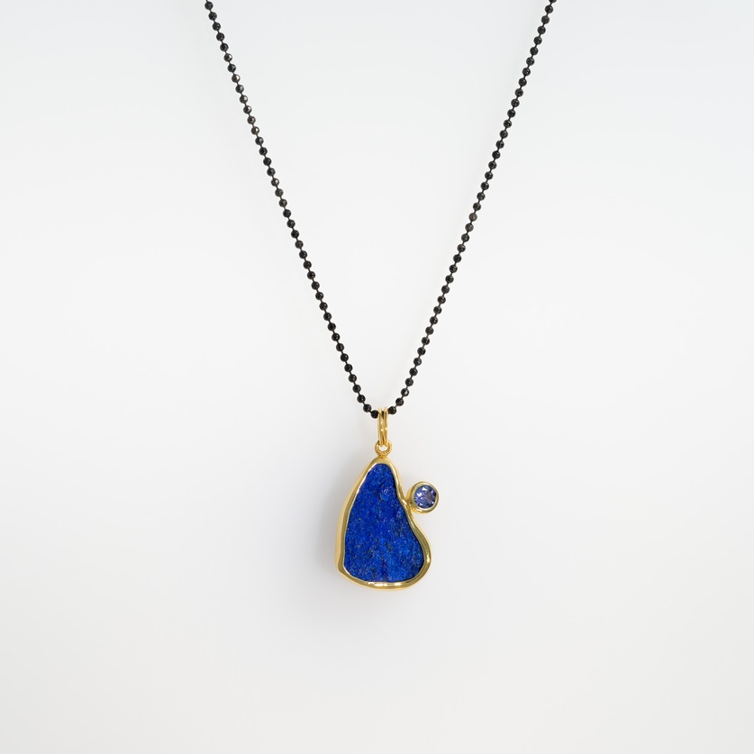 Μενταγιόν με lapis lazuli & μπλε topaz