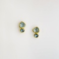 Aquamarine & blue topaz stud earrings