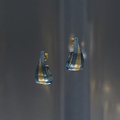 Ημικυκλικά σκουλαρίκια κλασικής ομορφιάς σε τιτάνιο και χρυσό
