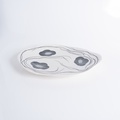 Modern platter with anemones