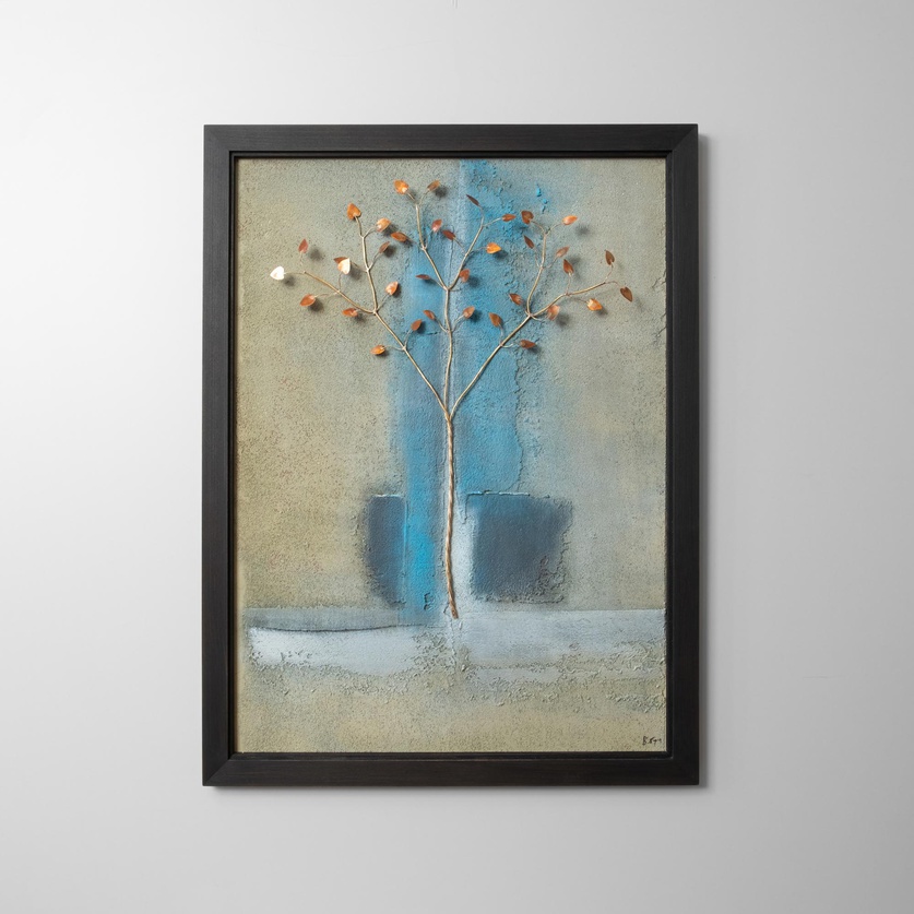 Wall piece featuring a tree