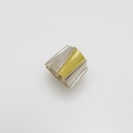 Silver ring with 22Κ gold inlay