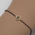 Bracelet with blue emeralds