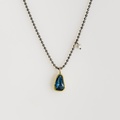 Blue topaz necklace with pearl