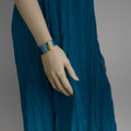 Majestic bracelet in blue titanium with gold