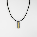 Rectangular silver and gold necklace of modern design