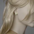 Χρυσά σκουλαρίκια διαχρονικής ομορφιάς με μαργαριτάρι και διαμάντι
