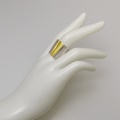 Silver ring with 22Κ gold inlay