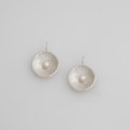 Elegant silver pearl earrings