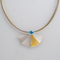 Exquisite necklace with blue topaz