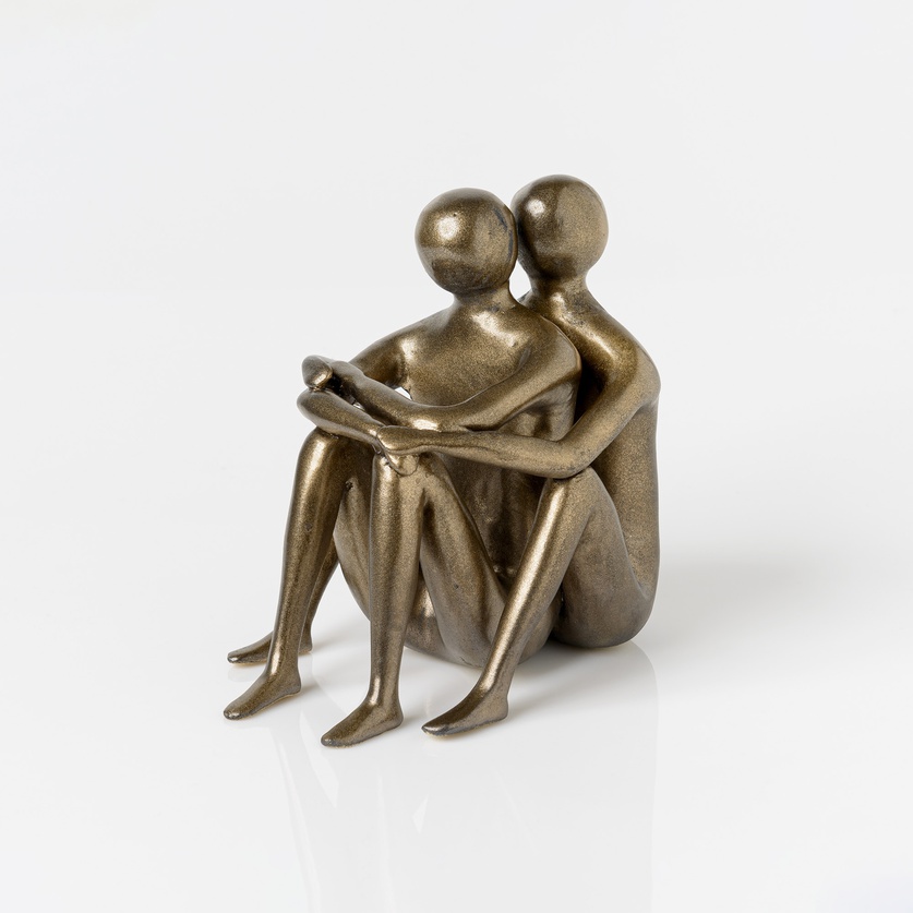Couple in love (bronze color glaze)