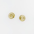Gold stud earrings in spiral shape