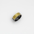 Elegant ring in silver and 22K gold