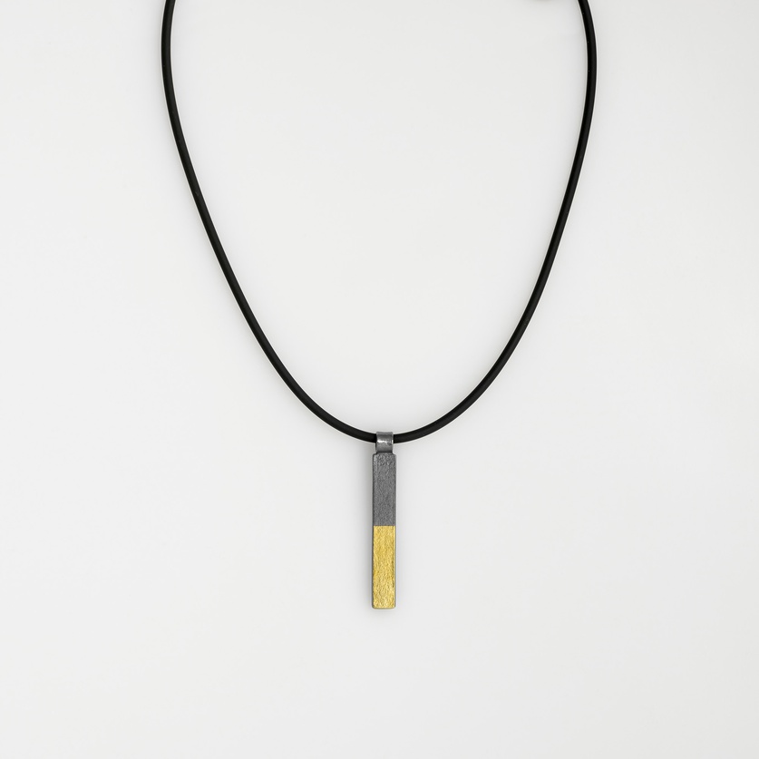 Long silver and gold necklace