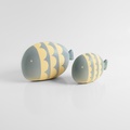 Turquoise fish with a geometric pattern (small size)