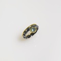 Δαχτυλίδι σε ασήμι, χρυσό και aquamarine