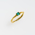 Gold Engagement Ring With Emerald