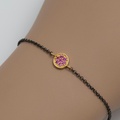 Bracelet with pink emeralds