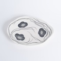 Modern platter with anemones