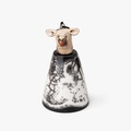 Funny decorative ceramic bell with a cow's head