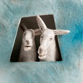 Ceramic composition with donkeys