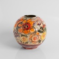 Round ceramic vase