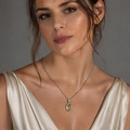 "Owl" Necklace with quartz & topaz