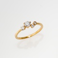 Elegant Gold Engagement Ring With Brilliant-Cut Diamonds