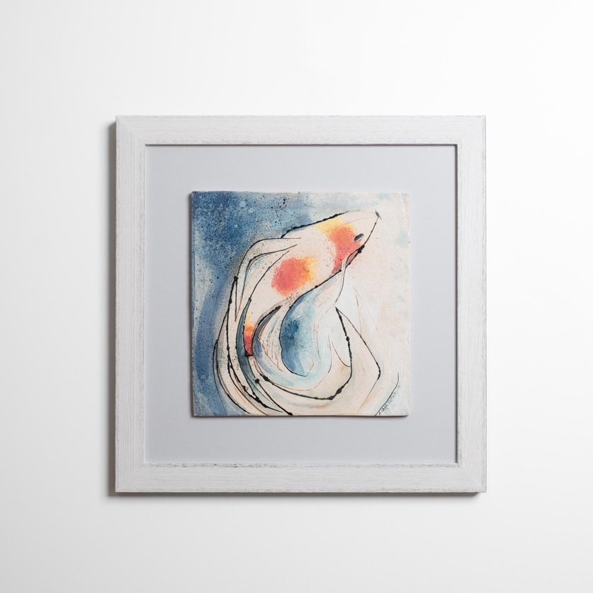 Wall piece with Koi fish