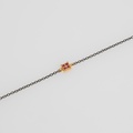 Bracelet in silver and gold with rubies