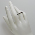 Discreet ring in silver and gold inlay with ruby
