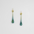 Earrings of superb colors in titanium and gold