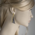 Superb earrings in silver and gold K18