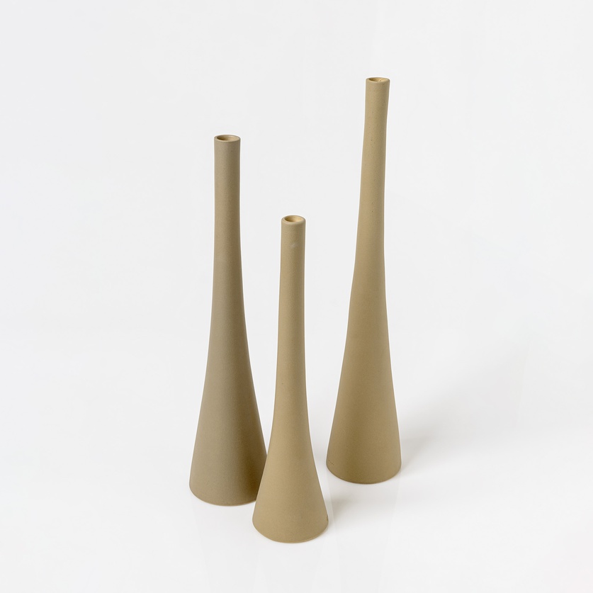 Elegant ceramic vases of bottle-shape (set of 3)