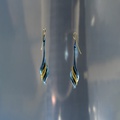 Awe-inspiring earrings in titanium and K18 gold