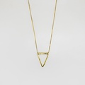 Modern style triangular necklace in K14 gold