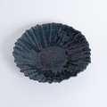 Dark blue platter with wavy rim
