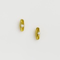 Stud gold & pearl earrings with fold